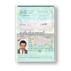 Afghanistan passport template download for Photoshop, editable PSD