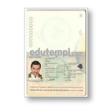 Algeria passport template download for Photoshop, editable PSD