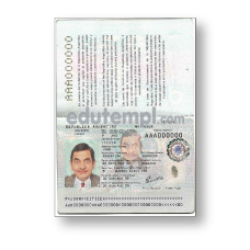 Argentina passport template download for Photoshop, editable PSD