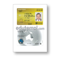 Australia Queensland driving license PSD template, 2019-present