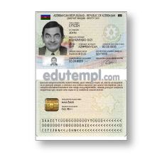 Azerbaijan ID card template download for Photoshop, editable PSD