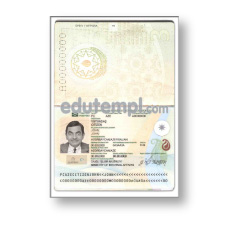 Azerbaijan standard passport template download for Photoshop, editable PSD