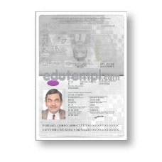 Belgium standard passport template download for Photoshop, editable PSD, 2017 – present