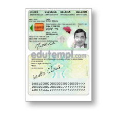 Belgium ID card template download for Photoshop, editable PSD