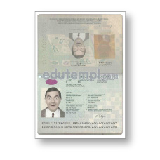 Belgium standard passport template download for Photoshop, editable PSD, (2014-2017)