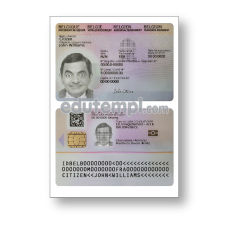 Belgium  ID card template download for Photoshop, 2021-present
