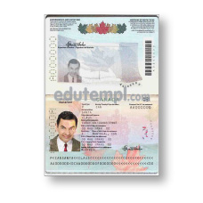 Canada standard passport template download for Photoshop, editable PSD, (2010 – present)