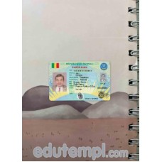 Mali Carte Nina ID card PSD template, download both scan and photo look templates, 2 in 1