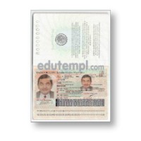 Mexico passport template download for Photoshop, editable PSD