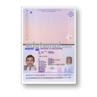 Singapore passport template download for Photoshop, editable PSD, 2017- present