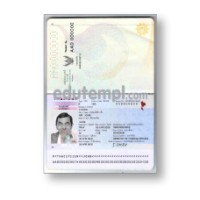 Thailand passport template download for Photoshop, editable PSD