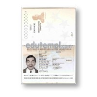 Venezuela passport template download for Photoshop, editable PSD