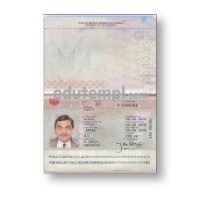 Austria passport template download for Photoshop, editable PSD