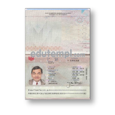 Austria passport template download for Photoshop, editable PSD